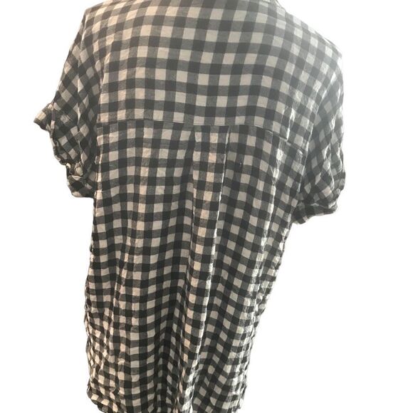 Jane  and Delancey size large short sleeve checkered top - Picture 10 of 12